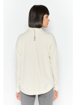 PUMA Women Sportswear Fit Long Sleeve Cardigan, Beige  - Image 4