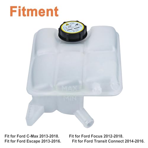 YOUYIEN Front Engine Coolant Reservoir Tank(1PCS). Replaces Part # 603-382 603382 8V618K218AC. Fit for Ford C-Max 2013-2018,Escape 2013-2016,Focus 2012-2018,Transit Connect 2014-2016. - Image 4