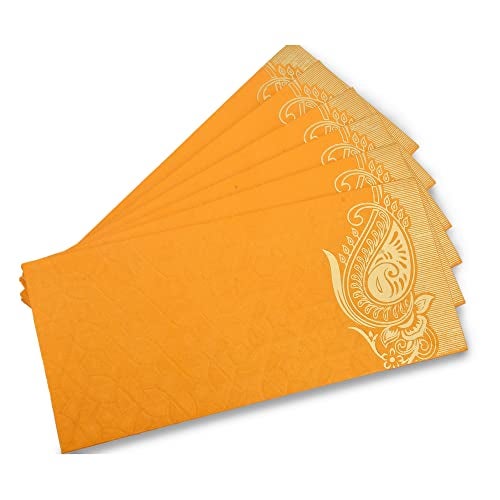 AargKraft™ Money Gift Envelopes Lifafa - Multi Color Pack of 50 Premium Designer Envelopes (Yellow, Orange) - Image 4