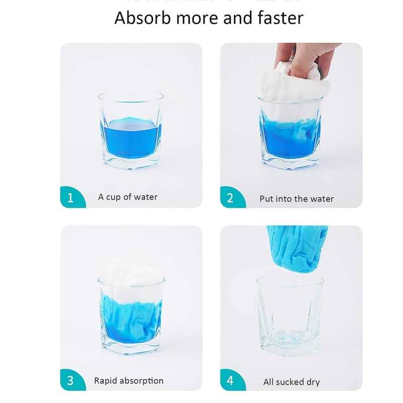 مجموعة من 6 مناشف وجه قطنية ناعمة وامتصاصة بتصميم موجات كلاسيكية وحلقات تعليق - Image 5