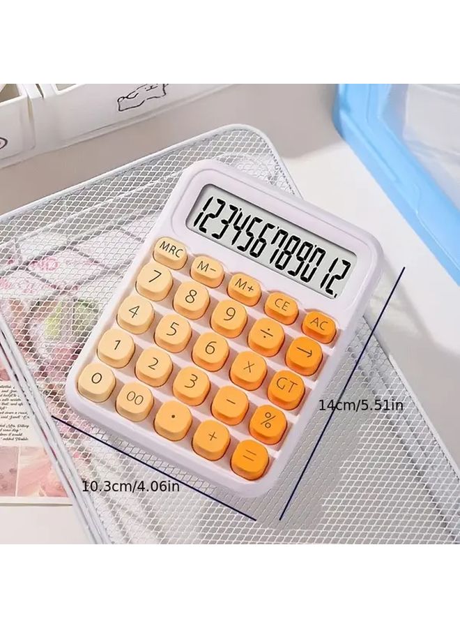 Colorful Retro Rounding Calculator With M M Buttons White Display For Office Accounting Budgeting - Image 3