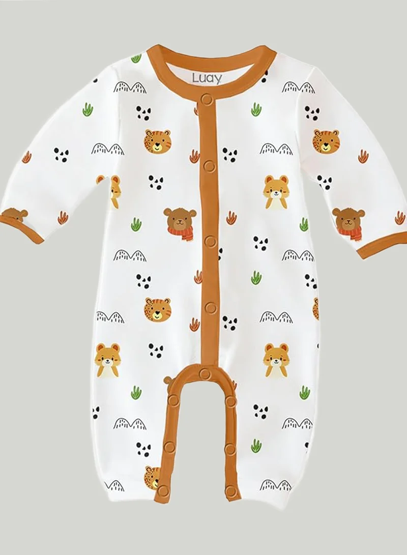 Luay Orange Bear Premium Gift Box Set with The Baby Romper, Baby Feeding Bottle and Teddy Bear Best Hamper for Babies (3-6 M)  | Best Price UAE