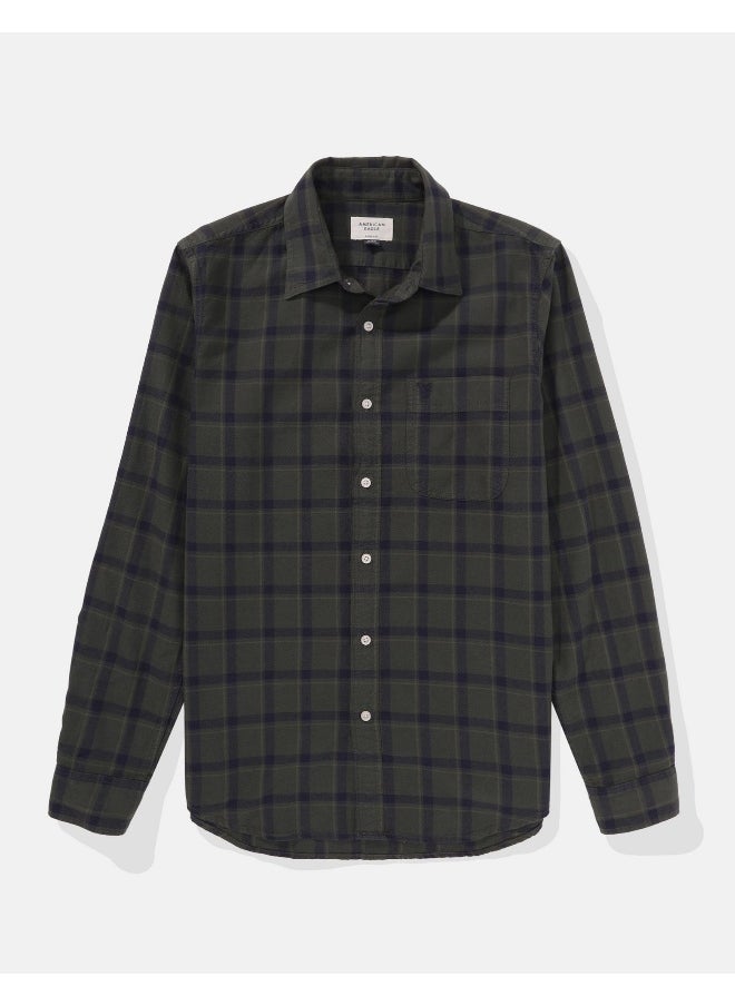 American Eagle - AE Plaid Slim Fit Everyday Button-Up Shirt - Image 1