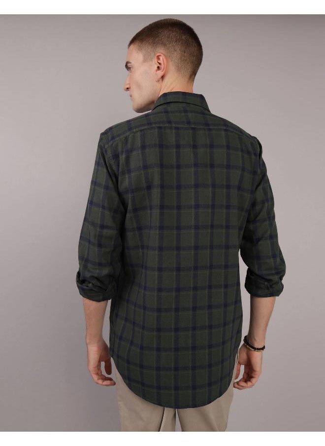 American Eagle - AE Plaid Slim Fit Everyday Button-Up Shirt - Image 1