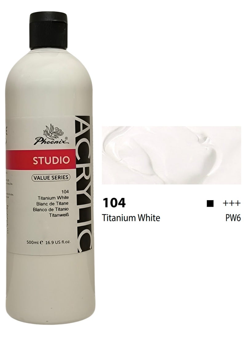 Phoenix Acrylic color (Titanium White 104) size 500 ml 