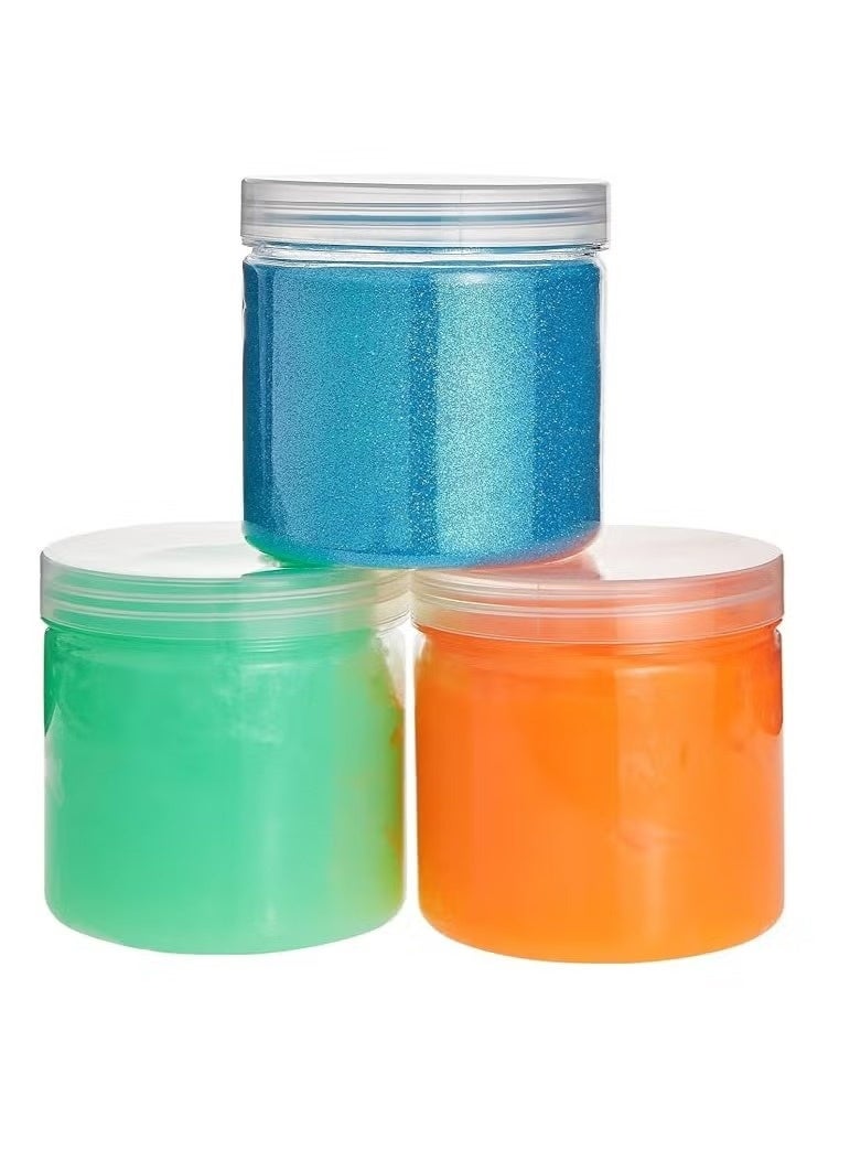 JOGAMS 8Pcs Clear 12 oz Plastic Jars with Lids Slime Containers for Kids DIY Crafts - Image 5