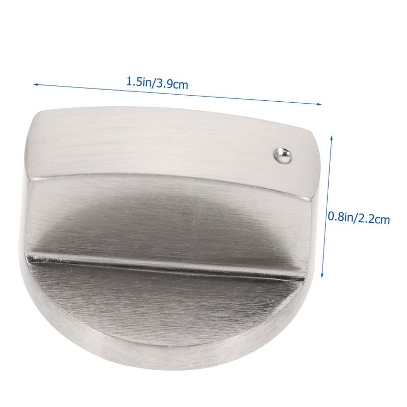 Universal 4 Piece Stainless Steel Gas Stove Control Knobs 6mm Shaft Replacement - Image 3