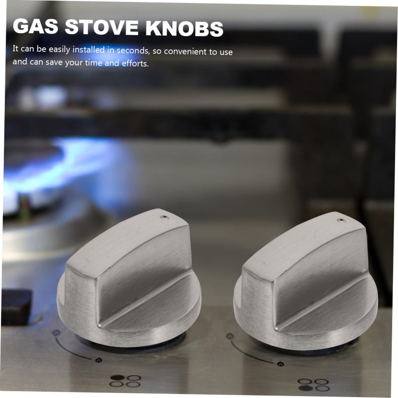 Universal 4 Piece Stainless Steel Gas Stove Control Knobs 6mm Shaft Replacement - Image 4