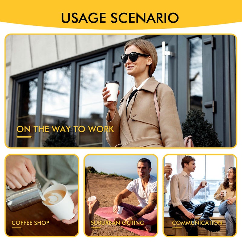 RACETOP [100 pack] Disposable Coffee Cups with Lids 16 oz, Hot Paper Cups with Lids, To Go Cup with Lid - Image 5