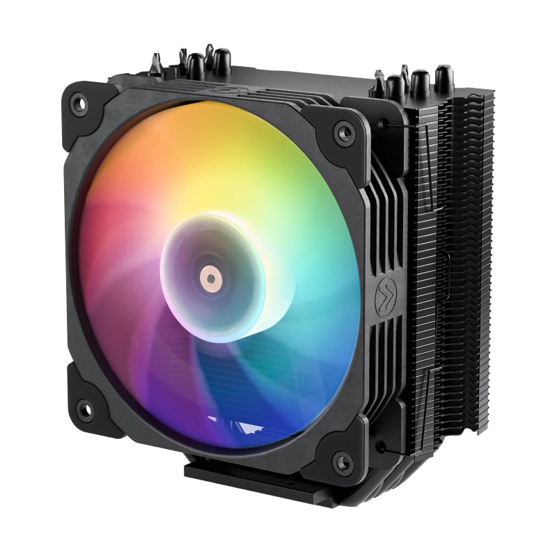 Vetroo V5 CPU Air Cooler with 5 Heat Pipes 120mm FDB PWM Processor Cooling for Intel LGA 1851/1700/1200/115X AMD AM5/AM4, Addressable RGB Lights Sync - Black - Image 1
