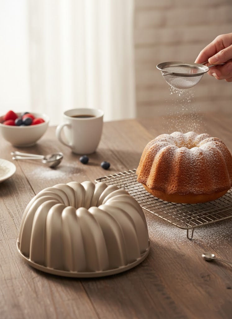 PROCILA Aluminium Granite Non-Stick Classic Mould Pan Beige 24cm - Image 1