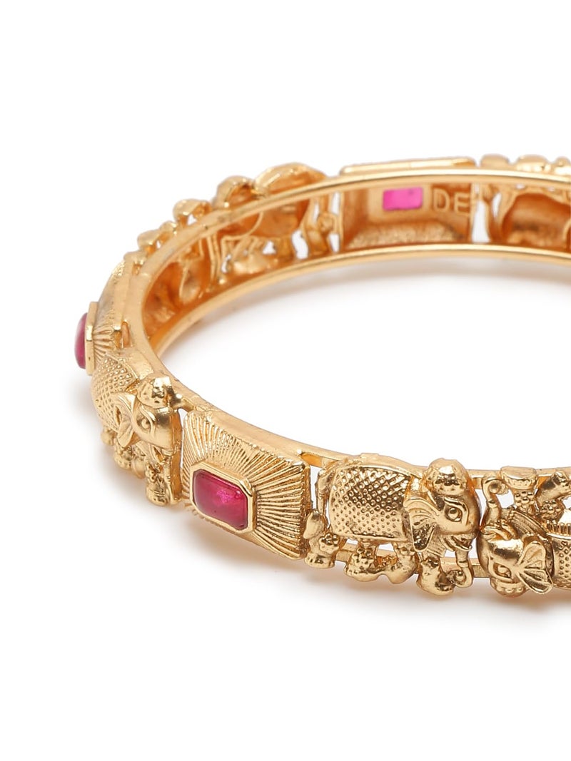 YouBella Jewellery for women Traditional Gold Plated Jewelry Bracelet Bangles for Women and Girls (2.6) - Image 3