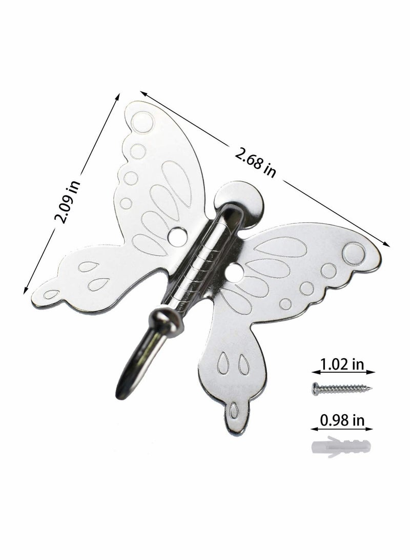 Y&D Wall Hooks for Girls Bedroom, 5 Pack Coat Mounted with 10 Pieces of Anchor Screws Coat, Scarf, Hat, Towel, Robe, Key  - Image 4