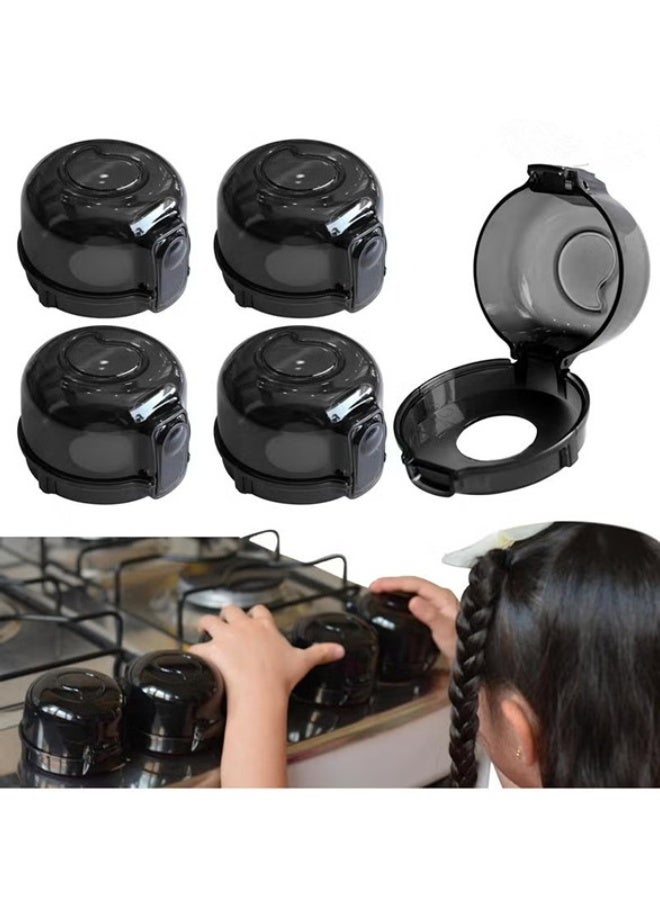 general Stove Knob Covers for Child Safety (5 Pack) - Gas Stove Knob Covers with Strong Adhesive Double-Sided Tape Oven Knob Covers for Child Safety Prevent Kids & Pets from Turning on Stoves - Image 1