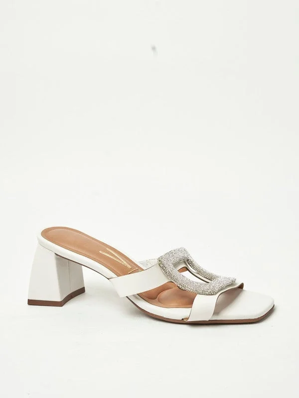 VIZZANO Mid Heels Sandals for Women – Sling Back Heel Sandals for Girls with Ankle Strap