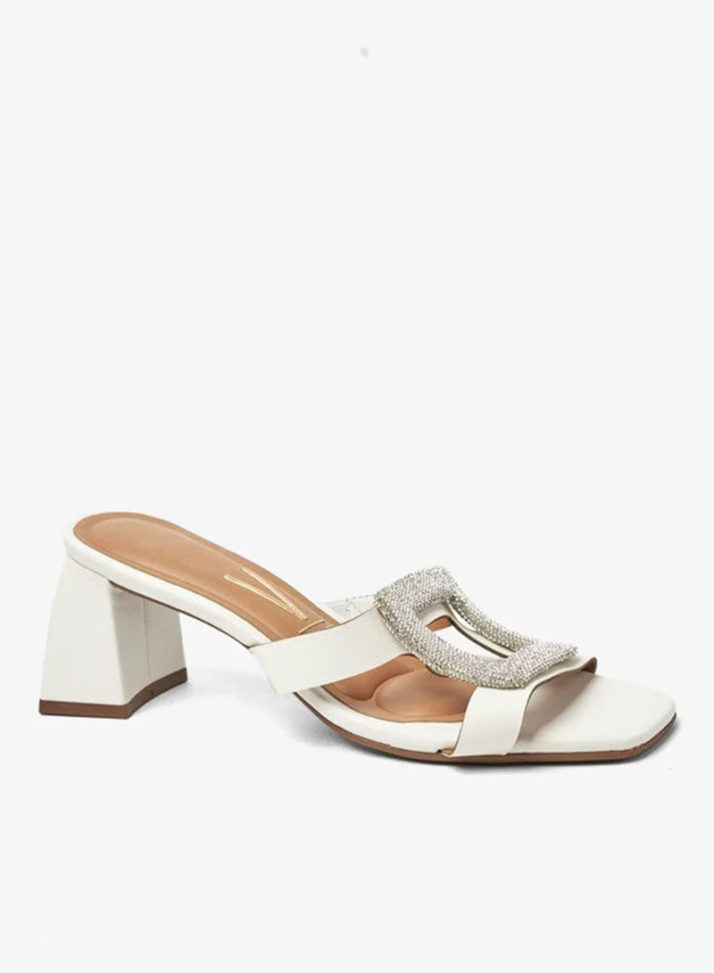 VIZZANO Mid Heels Sandals for Women – Sling Back Heel Sandals for Girls with Ankle Strap