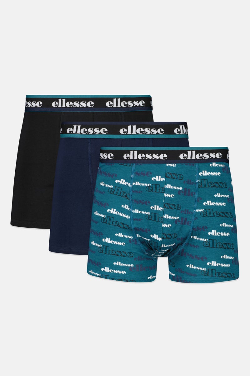 Ellesse سراويل داخلية للرجال 3 قطع بشعار العلامة التجارية، متعددة الألوان - Image 1