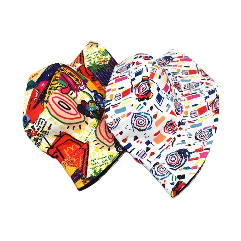 Quanhaigou Bucket Hat for Men Women,Packable Reversible Printed Sun Hats,Fisherman Outdoor Summer Travel Hiking Beach Caps (Colorful Graffiti) - Image 3