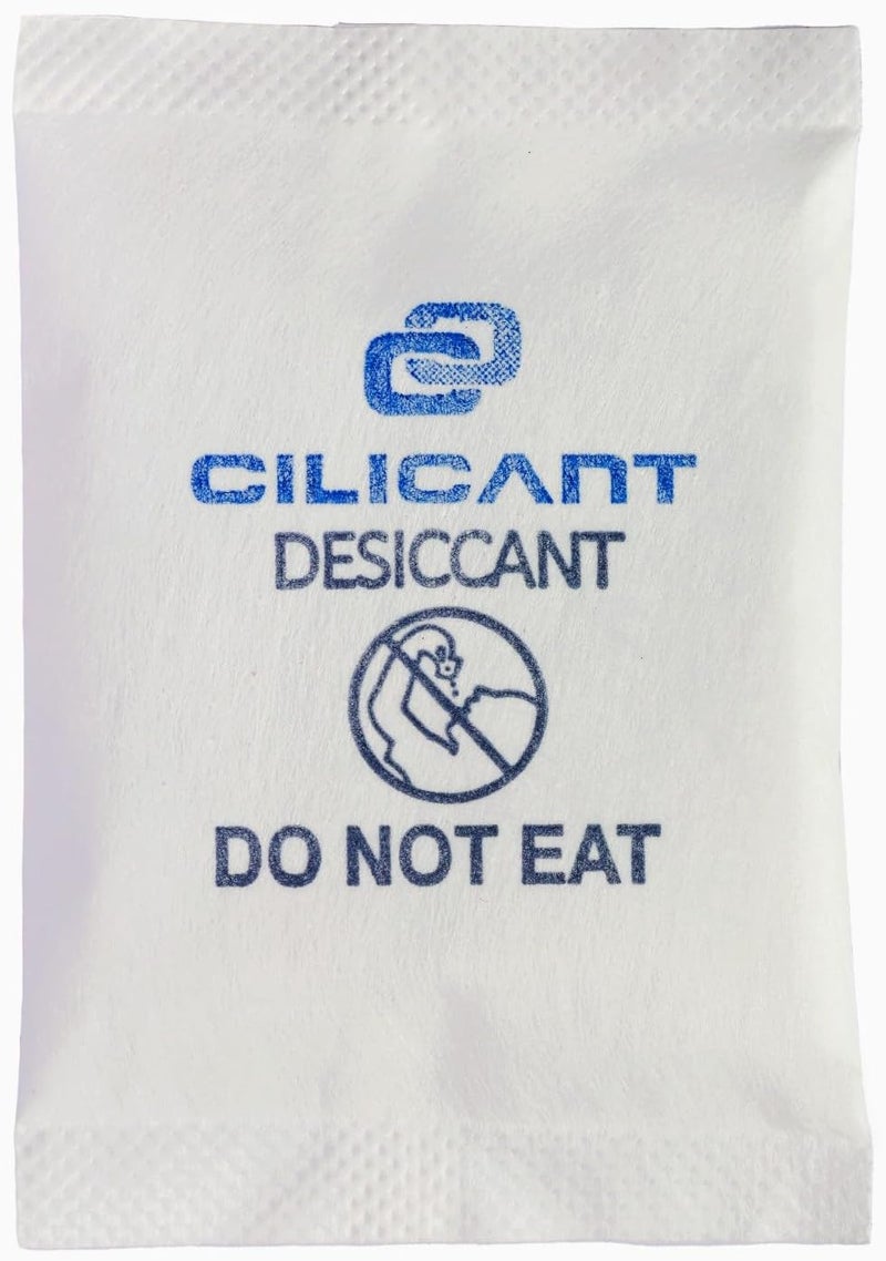 CILICAnT عبوة من جل السيليكا CILICANT الأبيض بوزن 5 جرامات، تحتوي على 50 حزمة (5 جرامات لكل حزمة = 250 جرامًا)، مادة ماصة للرطوبة ومزيلة للرطوبة، تُستخدم لتجنب تراكم الرطوبة والعفن في الغرف والخزائن والكاميرات والعدسات. - Image 2