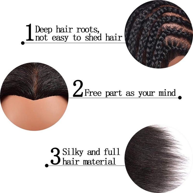 Morris Mannequin Head 100% Real Hair Afro Mannequin Head Hair Styling Hairdresser Training Head Manikin Cosmetology Doll Head for Practice Cutting Braiding with Free Clamp Stand - Image 2