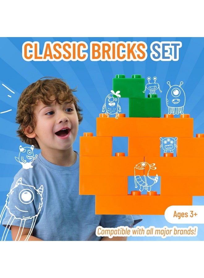 Strictly Briks Strictly Briks Compatible with Lego Toy Building Block, Halloween Pumpkin Bricks, 15 Trick or Treat Goody Bags, 11 Pieces per Pack, 100% Compatible with All Major Brands, for Kids Ages 4+  - Image 2