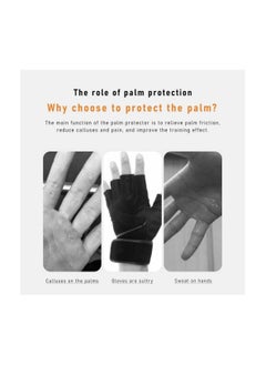 Generic Sports Workout Gloves, Weightlifting Gym Workout Gloves Avoid Calluses Palm 2pcs  Protector Gym Grip Men Ladies UV Outdoor Protection  - Image 5