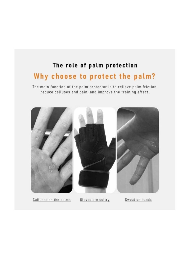 Generic Sports Workout Gloves, Weightlifting Gym Workout Gloves Avoid Calluses Palm 2pcs  Protector Gym Grip Men Ladies UV Outdoor Protection  - Image 5