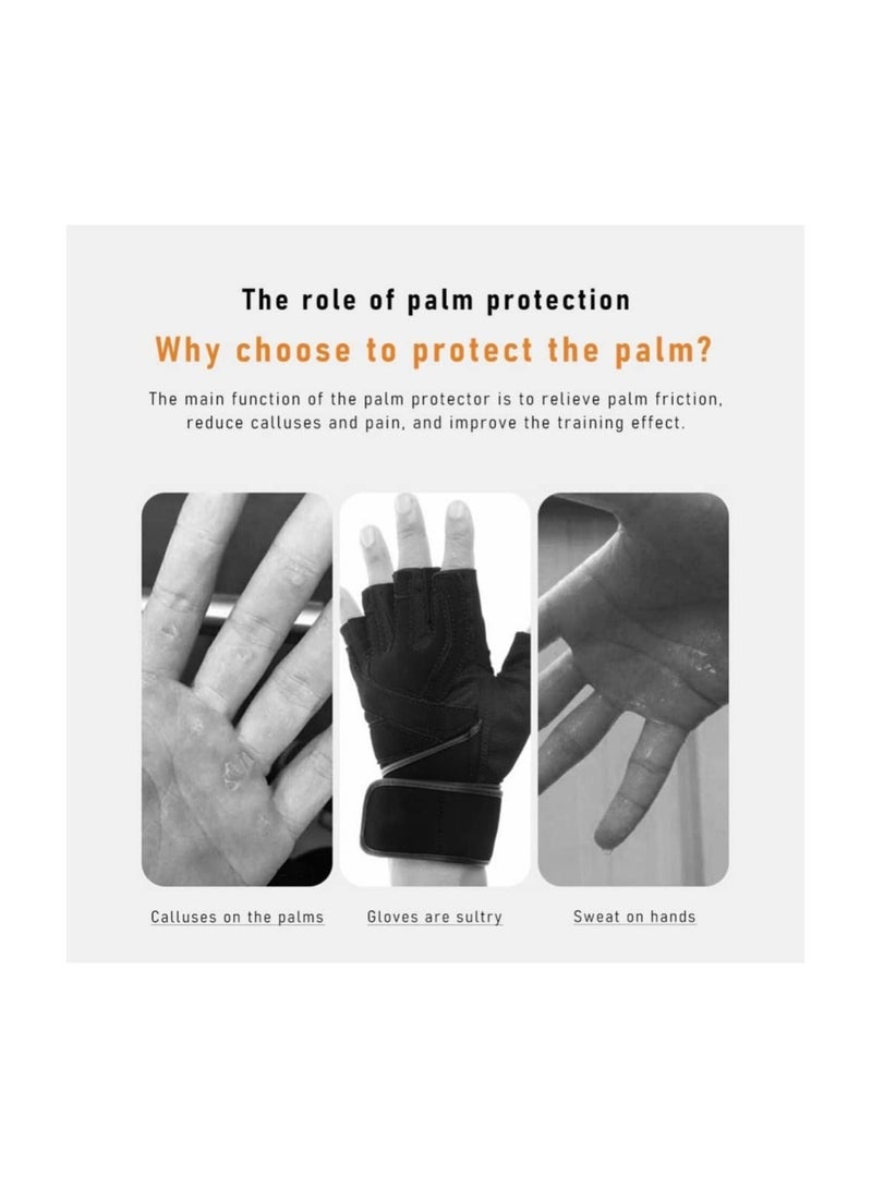 سيسلي قفازات رياضية للتمارين 2 قطعة قفازات جيم ورفع أثقال بحماية لراحة اليد مضادة للتقرحات مع قبضة أفضل للرجال والنساء وحماية UV للاستخدام الخارجي - Image 5