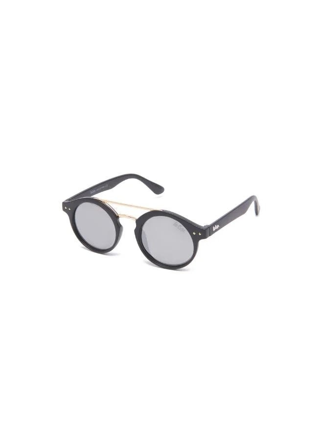 Lee Cooper Polarized Sunglasses Black Frame Silver Mirror Mirror Lens 43mm  - LCK113C03