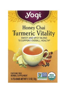 YOGI Honey Chai Turmeric Vitality Tea 16 Bags 