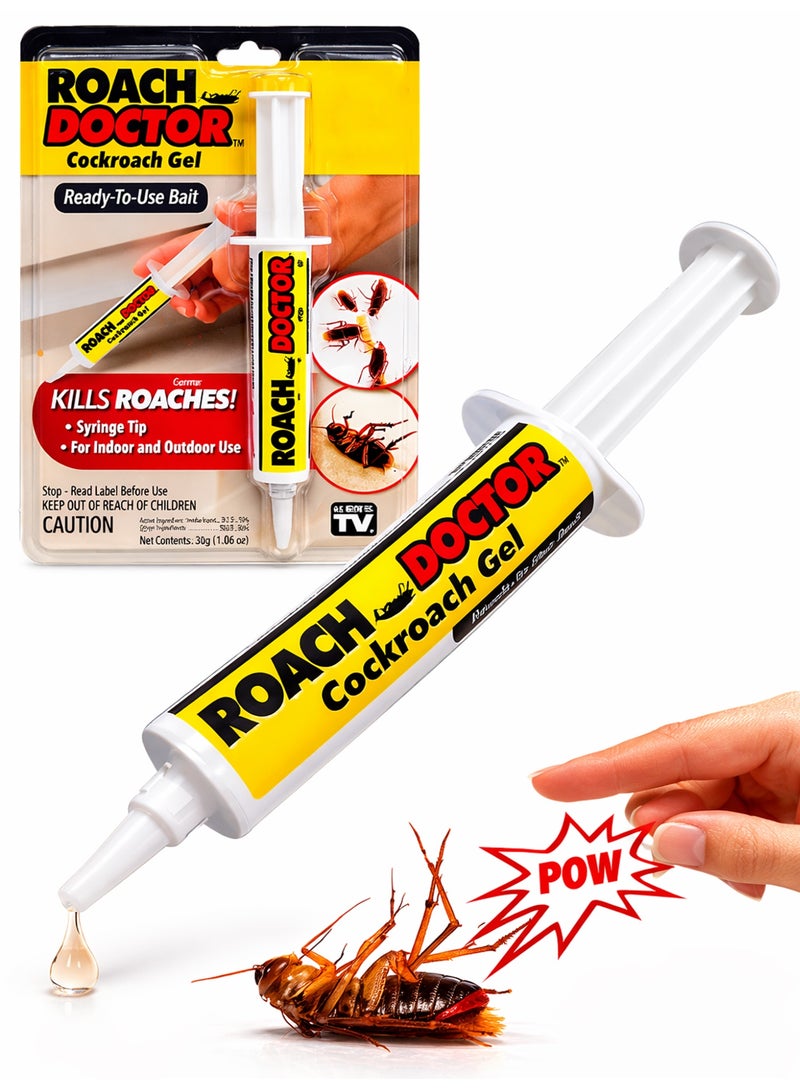 Roach Doctor 30g Cockroach Gel Bait – Ready to Use Roach Killer Gel for Indoor and Outdoor Pest Control, Long Lasting Cockroach Trap Gel - Image 1