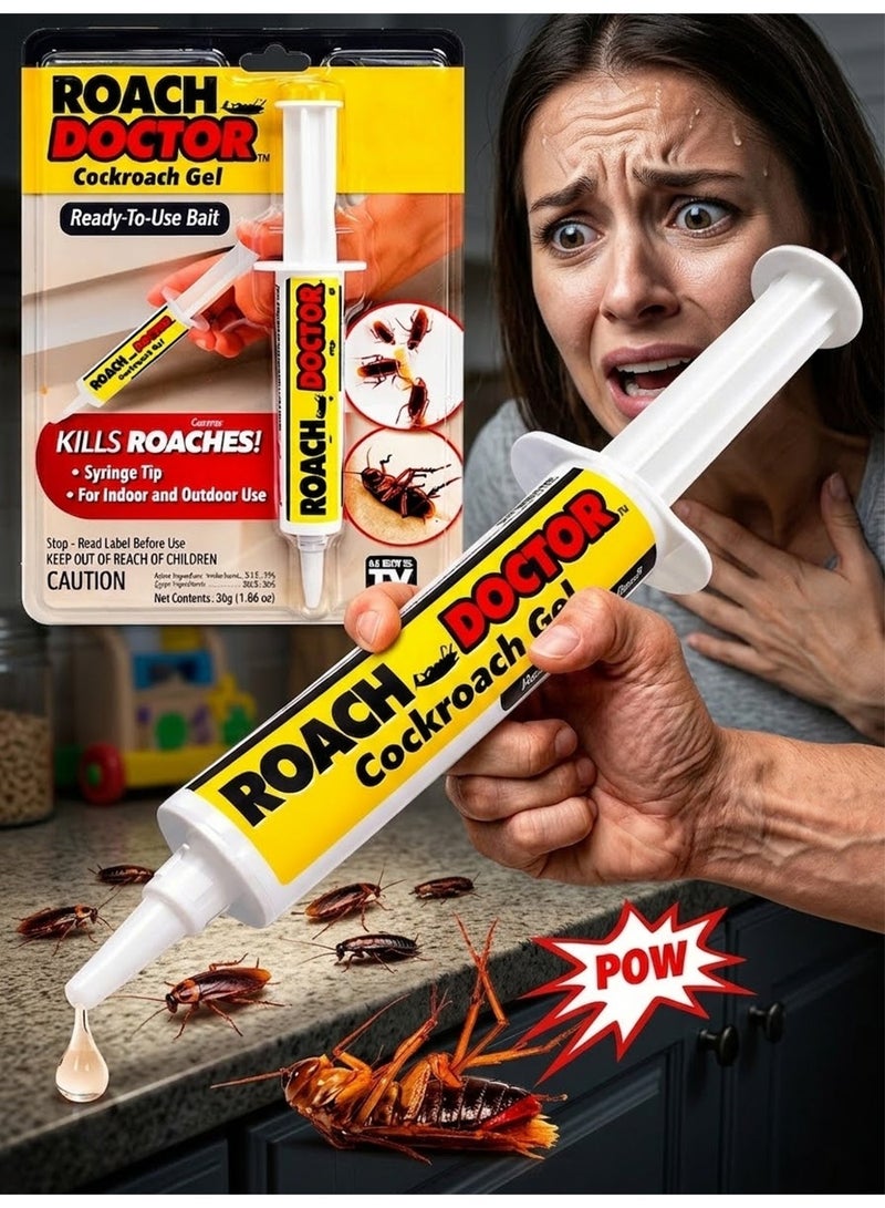 Roach Doctor 30g Cockroach Gel Bait – Ready to Use Roach Killer Gel for Indoor and Outdoor Pest Control, Long Lasting Cockroach Trap Gel - Image 2