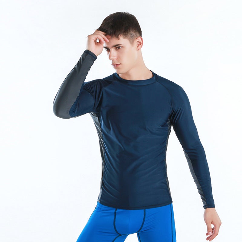 Generic 2024 Mens Surf Suit Sun Protection Quick-Dry Swim Shirt Deep orchid 