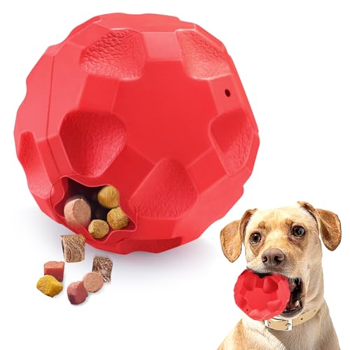 TROUSKAIG Treat Dispensing Dog Toys for Aggressive Chewers Large Breed Rubber Balls for Dogs Interactive Dog Toys for Boredom to Keep Them Busy Dog Treat Toy Ball - Image 1