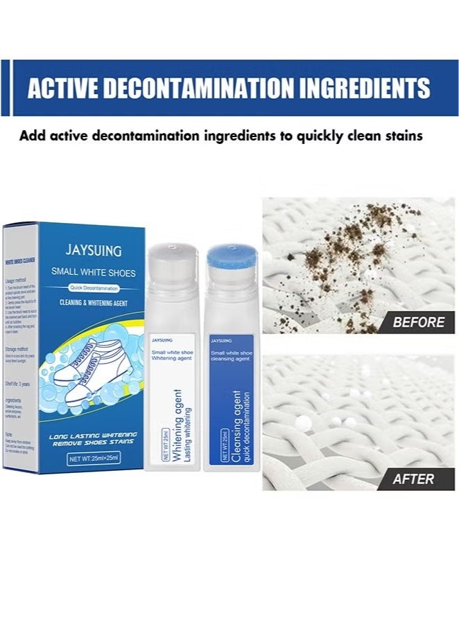 Jay Suing Sneaker Cleaner Set, Waterless Foam Sneaker Cleaner Quick Clean Sneaker Cleaner, Suitable for White Shoe Cleaner, Suede, Boots, Canvas, PU, Fabric, etc. - Image 3