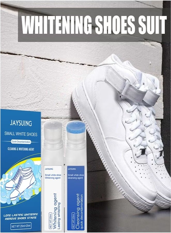 Jay Suing Sneaker Cleaner Set, Waterless Foam Sneaker Cleaner Quick Clean Sneaker Cleaner, Suitable for White Shoe Cleaner, Suede, Boots, Canvas, PU, Fabric, etc. - Image 5