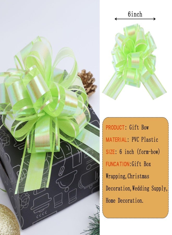 FORBINBO 12 Pieces Laser Pull Bows 6 Inch Gift Wrapping Pull Bows with Ribbon for Christmas Presents Wedding Gift Wrapping Baskets - Image 3