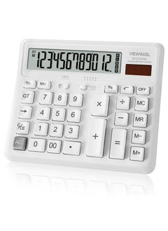 Generic 12-Digit Desk Calculator with Large Computer Keys, Dual Power, Large LCD Display -  for Office, School, Home, and Business Use - Includes Automatic Sleep Mode  - Image 1