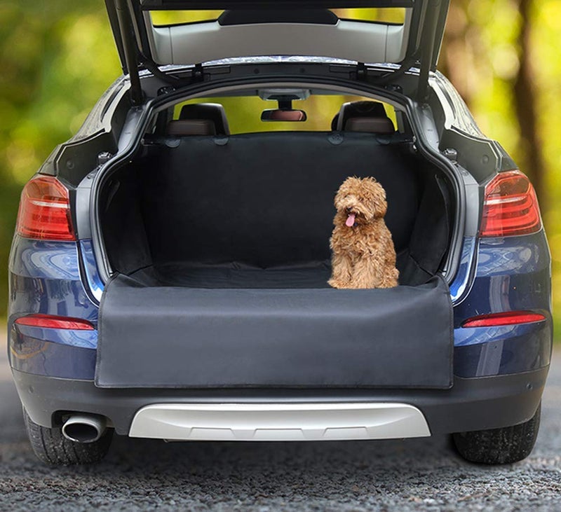 Fluffy's Polyester Waterproof Oxford Dog Hammock Luxurious Car/Trunk Seat Covers with Side Protection for Sedan and SUV, Black, 850 G - Image 1