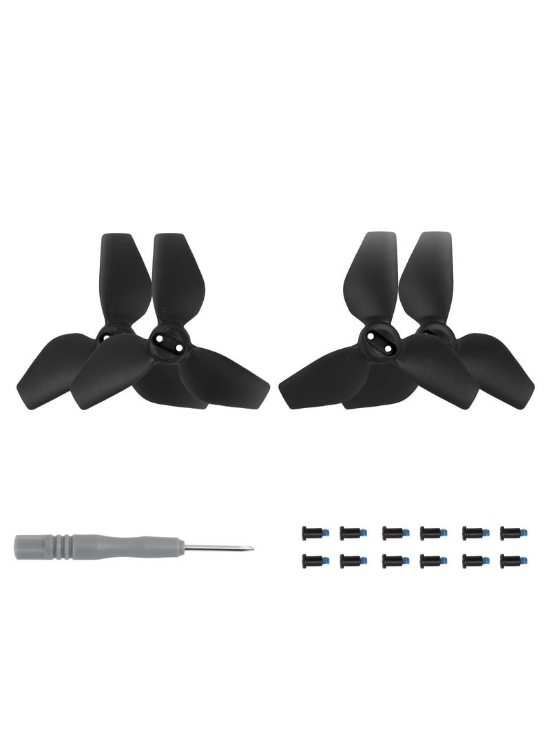Propellers For DJI NEO Propellers Lightweight Drone Wing Quick Release Foldable Wings Drone Propellers (Black 2 Pair)  - Image 1