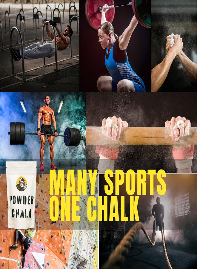 Muscleape Chalk Powder for Superior Grip. 200gm Premium Non Dust Chalk for Weightlifting, Bodybuilding, Powerlifting, Calisthenics and Other Sports.Non Allergic. Makes Your Grip Dry & Strong. - Image 4
