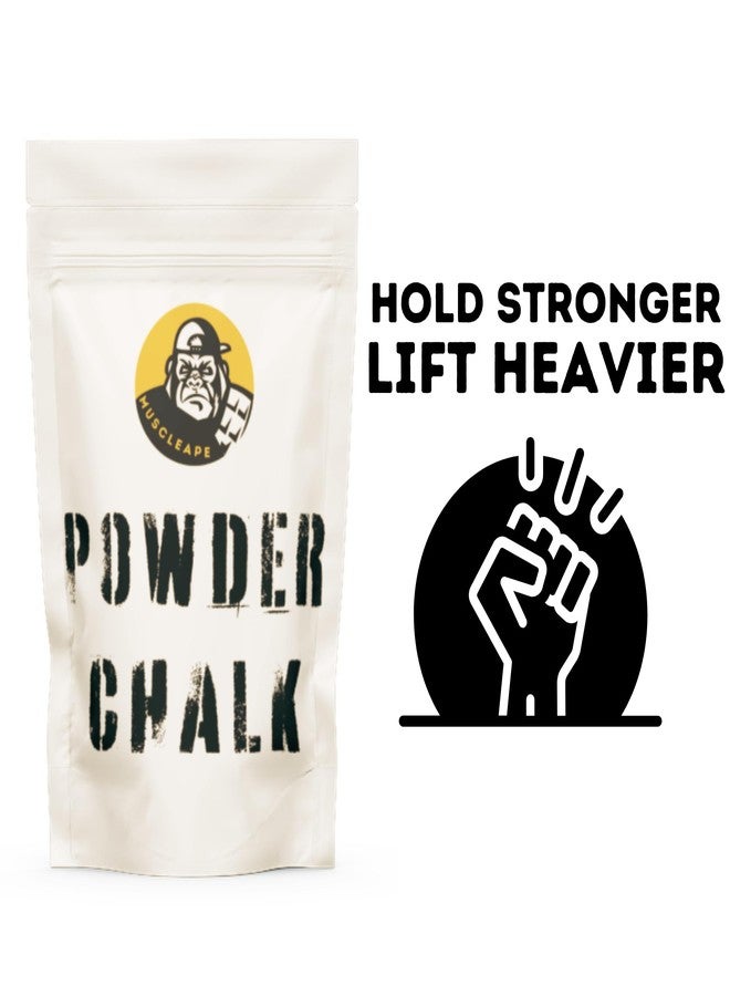 Muscleape Chalk Powder for Superior Grip. 200gm Premium Non Dust Chalk for Weightlifting, Bodybuilding, Powerlifting, Calisthenics and Other Sports.Non Allergic. Makes Your Grip Dry & Strong. - Image 2