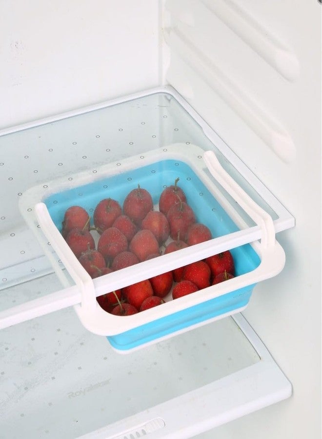 NANIAAY Fridge Drawer Organizer | Foldable Refrigerator Storage Boxes with Drawer Design | Space-Saving Portable Shelf Holder for Food Organization | Multi-Purpose Plastic Storage Box for Home - Image 3