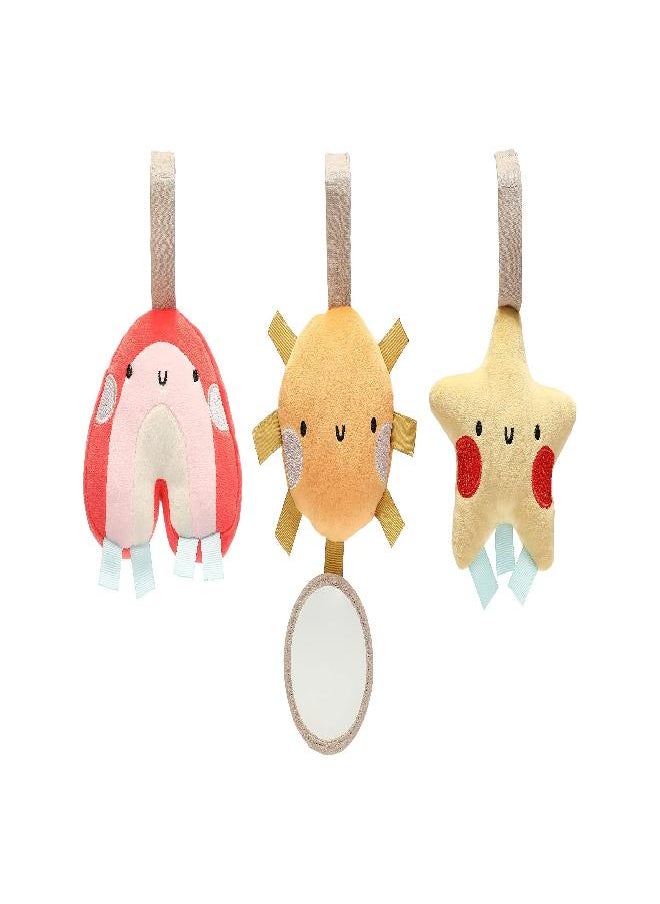 pearhead Pearhead Star, Sun and Rainbow Stroller Toys, Plush Baby Travel Car Seat Toy Set, Baby Hanging Toys, Gender-Neutral Baby Travel Accessories, Set of 3  - Image 5