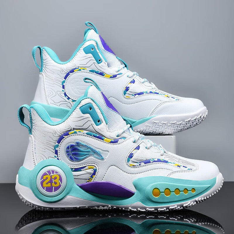 2024 Campus Sports Basketball Shoes Boys Boys Children Blue Shoes Students Junior High School Students Sneaker Marathon - Image 2