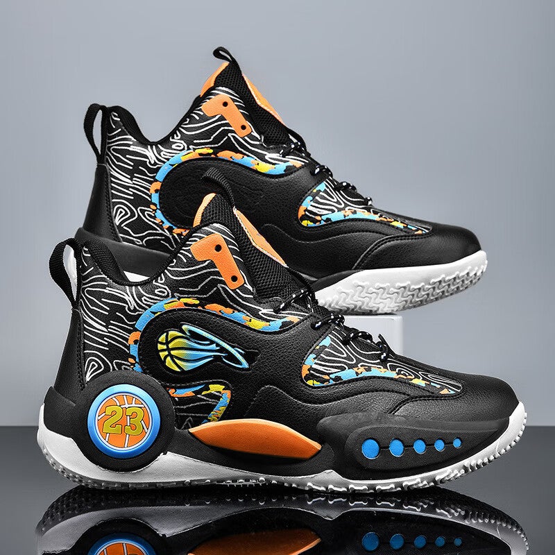 2024 Campus Sports Basketball Shoes Boys Boys Children Blue Shoes Students Junior High School Students Sneaker Marathon - Image 3