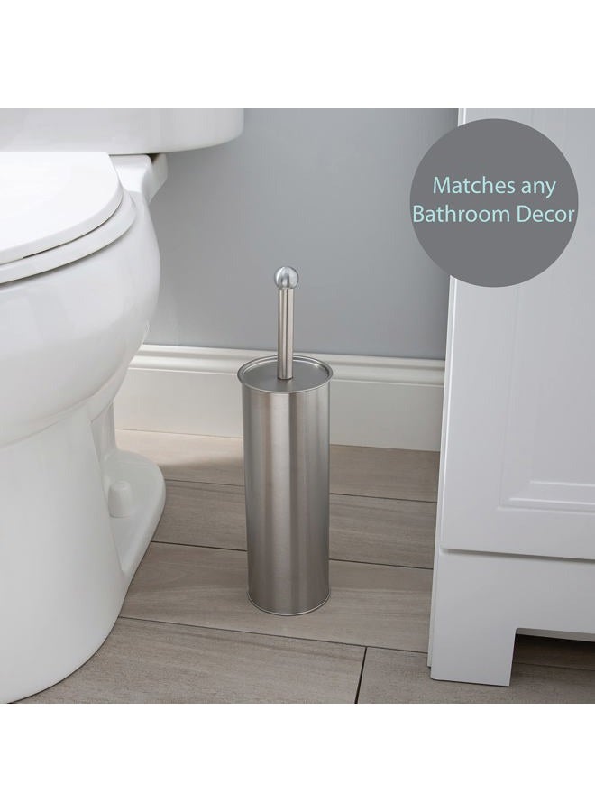 Bath Bliss Stainless Steel Toilet Brush, Hygienic Rust Resistant, Heavy Duty, 3.75" x 14.75", Satin - Image 4