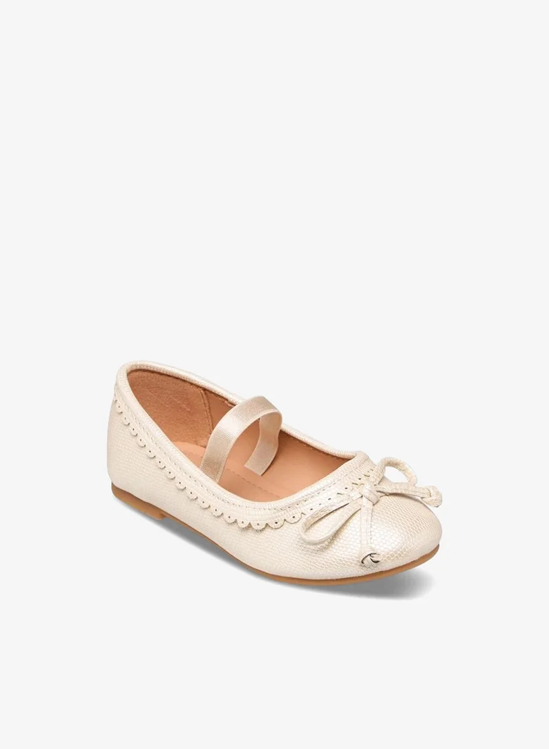 Flora Bella By Shoexpress Flora Bella Girls Scallop Detail Elasticated Strap Ballerina Shoes