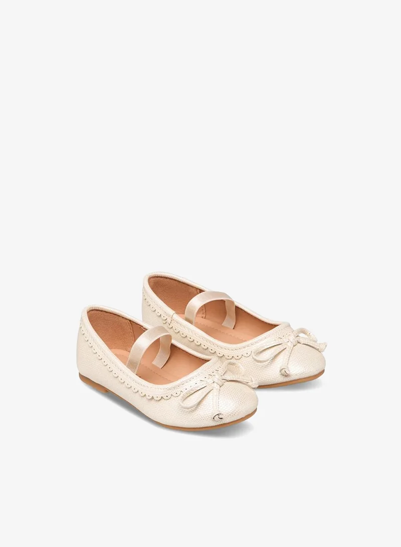 Flora Bella By Shoexpress Flora Bella Girls Scallop Detail Elasticated Strap Ballerina Shoes