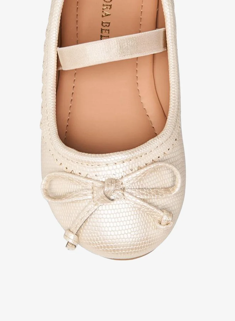 Flora Bella By Shoexpress Flora Bella Girls Scallop Detail Elasticated Strap Ballerina Shoes